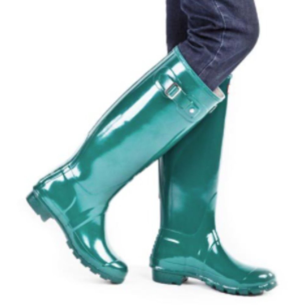 Hunter Boots Wellington Orig. Gloss Lagoon Green